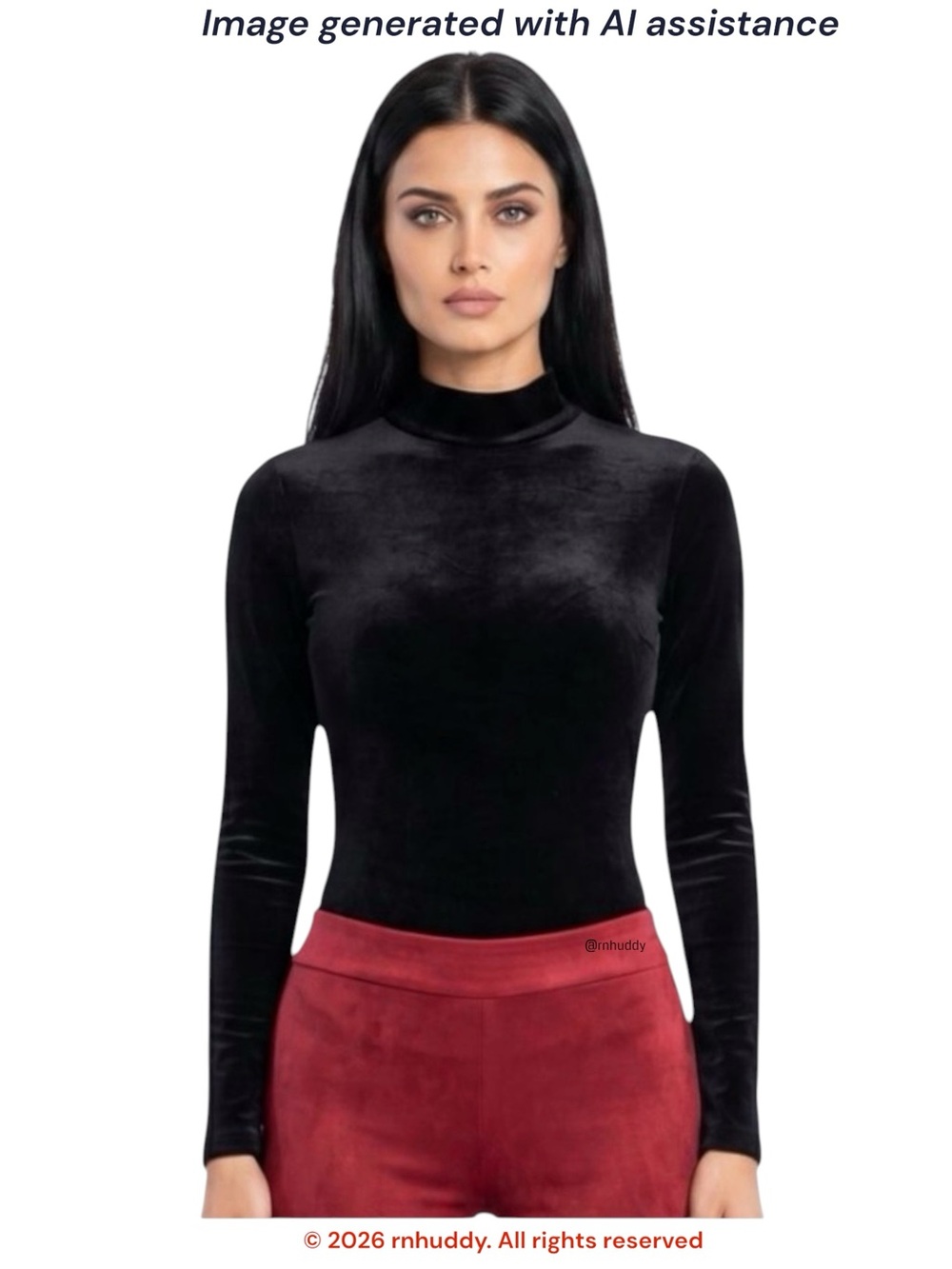 Victoria Secrets S black slinky mock neck bodysuit